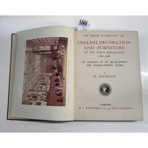 1260 - Jourdain, M English decoration & the furniture of the early Renaissance 1500 - 1650, 1924