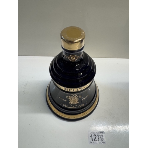 1270 - 3 boxed Bells extra special old Scotch whiskey, decanters all aged 8 years, Prince of Wales 50th Gol... 