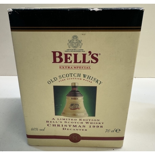 1272 - 2 boxed Bells limited edition Scotch whiskey decanters 1998 & 2000