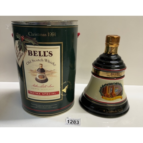 1283 - 4 Boxed Bells Whiskey decanters, Christmas 1988 &  1991 Extra Special, 1992 & 1996 aged 8 years