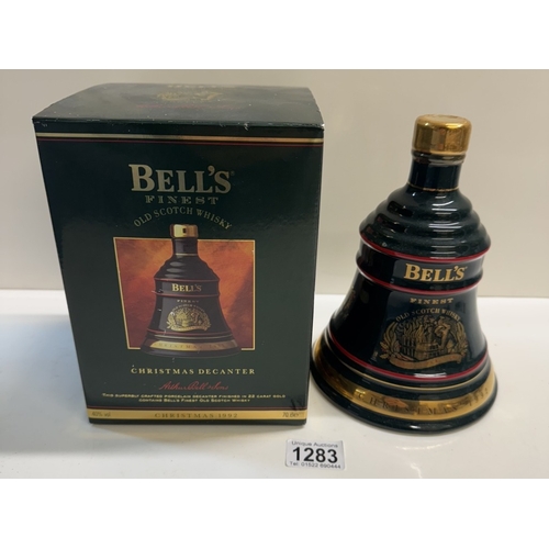 1283 - 4 Boxed Bells Whiskey decanters, Christmas 1988 &  1991 Extra Special, 1992 & 1996 aged 8 years