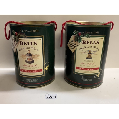 1283 - 4 Boxed Bells Whiskey decanters, Christmas 1988 &  1991 Extra Special, 1992 & 1996 aged 8 years