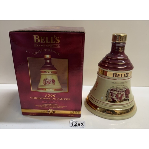 1283 - 4 Boxed Bells Whiskey decanters, Christmas 1988 &  1991 Extra Special, 1992 & 1996 aged 8 years