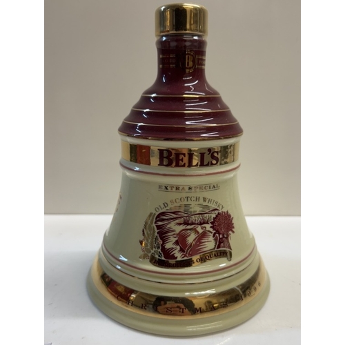 1283 - 4 Boxed Bells Whiskey decanters, Christmas 1988 &  1991 Extra Special, 1992 & 1996 aged 8 years