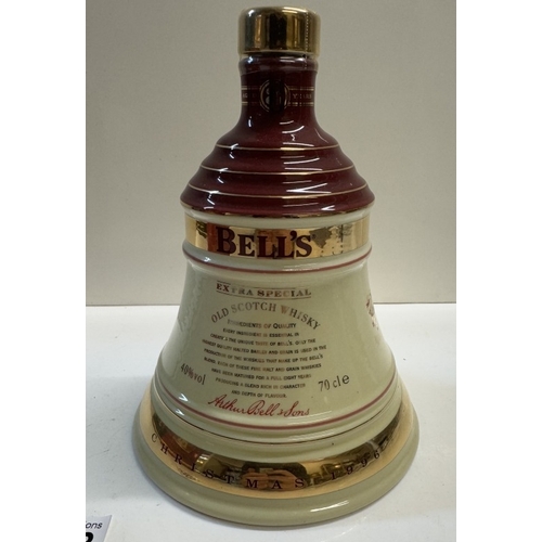 1283 - 4 Boxed Bells Whiskey decanters, Christmas 1988 &  1991 Extra Special, 1992 & 1996 aged 8 years