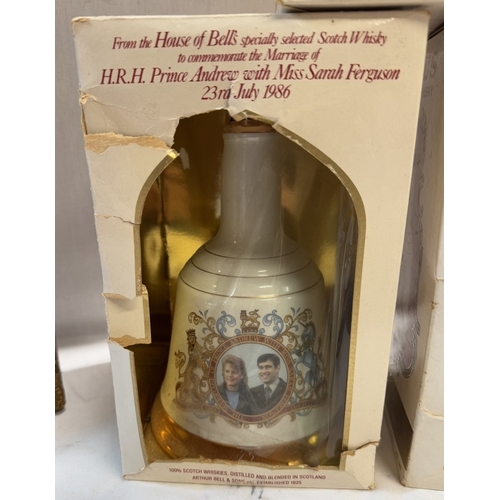 1290 - 5 Bells whiskey decanters (still boxed) all Royal related