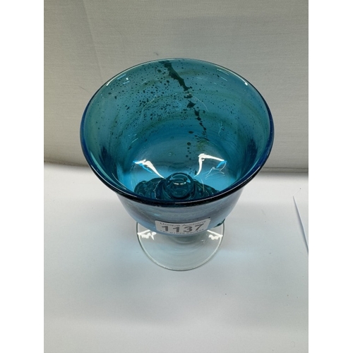 1137 - A good quality Mdina glass bowl 1994