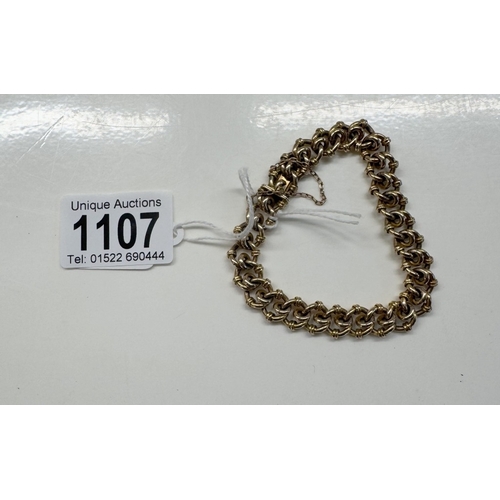 1107 - A 9ct gold bracelet, 16.68 grams.