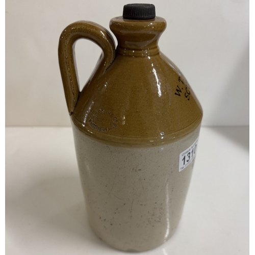 1310 - A stoneware flagon for W.T Brumpton Scunthorpe 1926