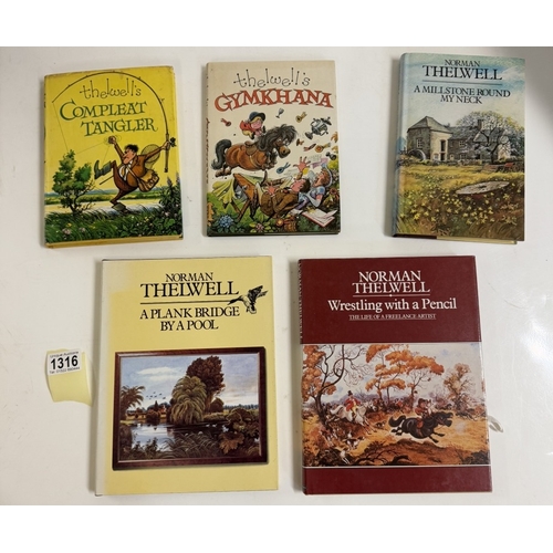 1316 - 5 Norman Thelwell First Edition hardback books