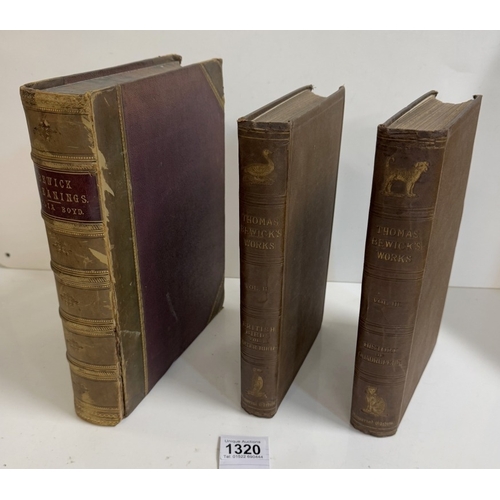 1320 - A quantity of Thomas Bewick related books including Bewick Gleanings 1886 & Vol II 1885, Vol III 188... 