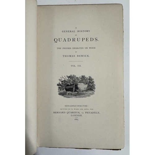 1320 - A quantity of Thomas Bewick related books including Bewick Gleanings 1886 & Vol II 1885, Vol III 188... 