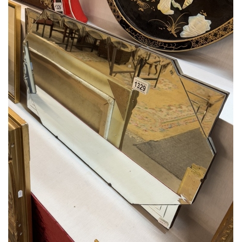 1329 - A 1930s art deco style mirror