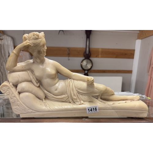 1416 - A resin Venus Victoria reclining nude