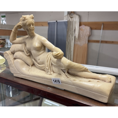 1416 - A resin Venus Victoria reclining nude