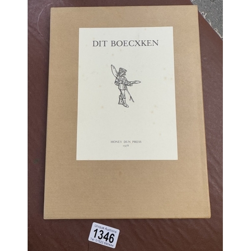 1346 - Dit Boecxken Honey Dun Press 1978 in box