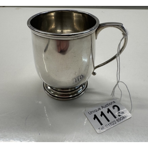 1112 - A Birmingham silver 1937 tankard by ADIE Brothers Limited. Inscribed V.A.L.1940 76.6 grams / 2.7 oun... 