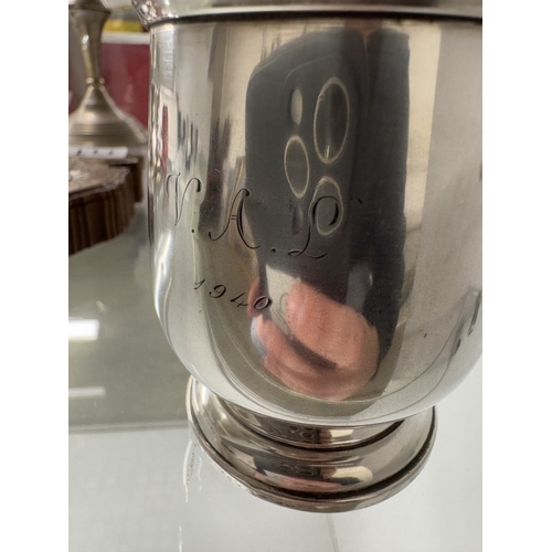 1112 - A Birmingham silver 1937 tankard by ADIE Brothers Limited. Inscribed V.A.L.1940 76.6 grams / 2.7 oun... 