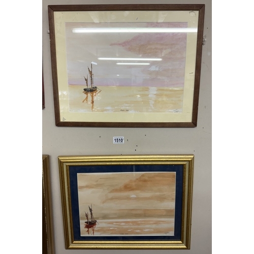 1510 - A pair of framed and glazed watercolours signed Pemmis Wooddin.