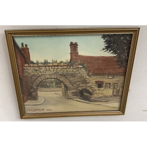 1525 - Seven Lincoln related watercolours signed J K Costain.