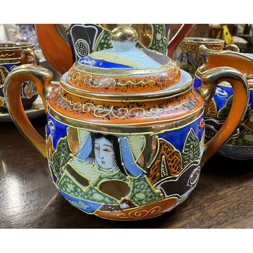 1175 - A vintage satsuma coffee set