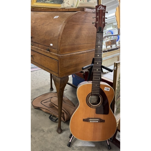 1188 - An EKO acoustic guitar with soft case.