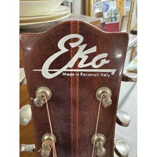 1188 - An EKO acoustic guitar with soft case.