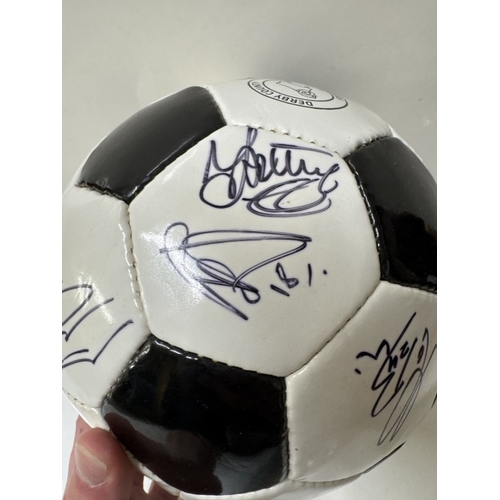 1196 - An Autographed Derby County FC 2011 / 2012 football including Nigel Clough, 3 Gareth Roberts, 4 Crai... 