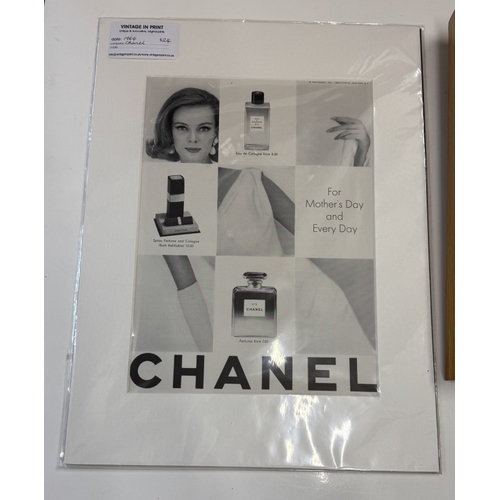 1537 - A 1964 vintage Chanel print & A framed & glazed circa 1928 Folies Bergere programme