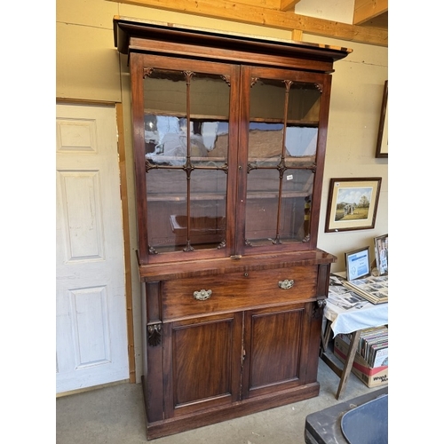 1565 - A Victorian mahogany secretaire bookcase.