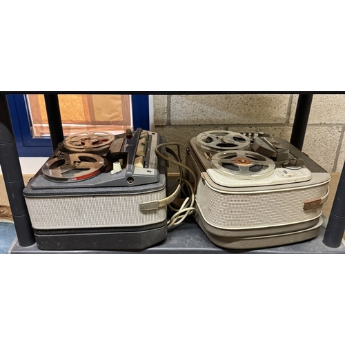 1591 - A large collection of vintage reel to reel tape recorders etc