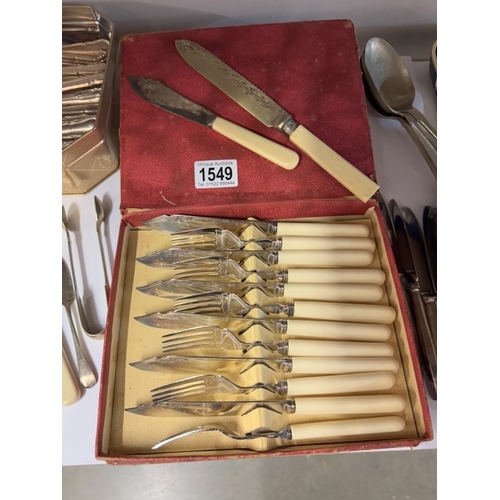 1549 - A good lot of cutlery including sets