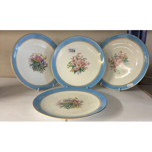 1554 - 4 Continental porcelain plates