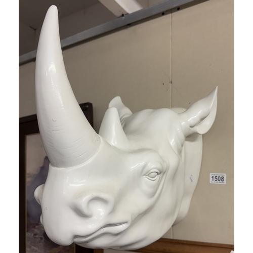 1508 - A faux plastic Rhino head