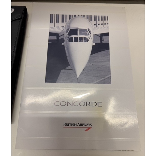 1518 - A Concorde folder with gift items & cross pen in case