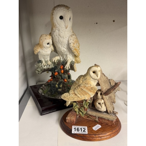 1612 - A Border Fine Arts owl family figure & 1 other