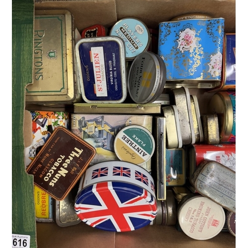 1616 - A box of collectors tins