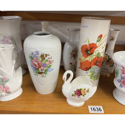 1636 - A quantity of vases & plant pots