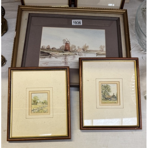 1936 - A quantity of framed & glazed landscape pictures