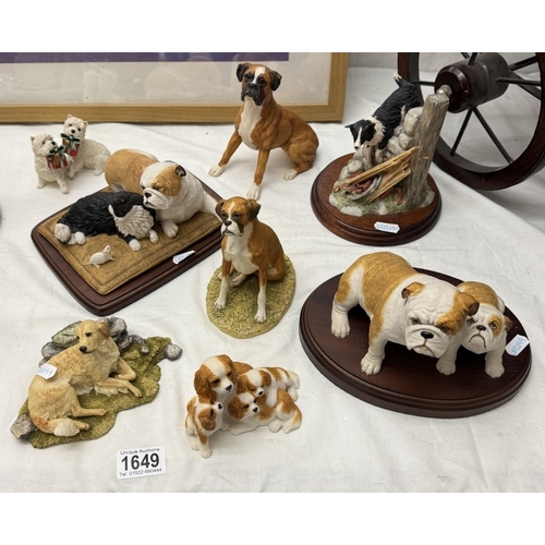 1649 - A quantity of Sheratt & Simpson dog figures etc.