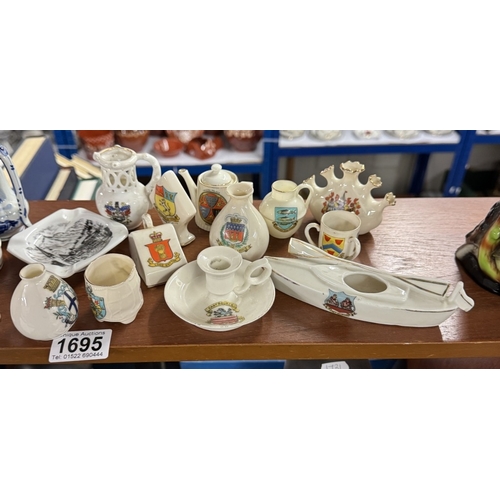 1695 - A selection of crested china