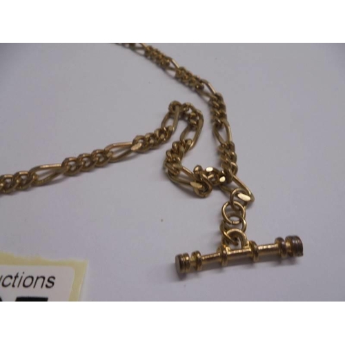 1037 - A good quality yellow metal watch chain.