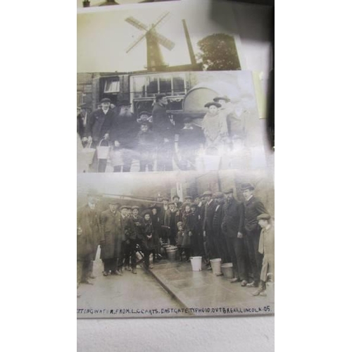 1081 - Approximately 40 early 20th century Lincolnshire related black & white photo's including eight depic... 