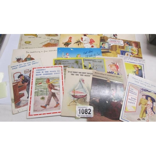 1082 - Approximately 30 circa 1950/60's humorous postcards.