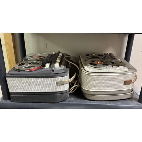 1730G - A large collection of vintage reel to reel tape recorders etc