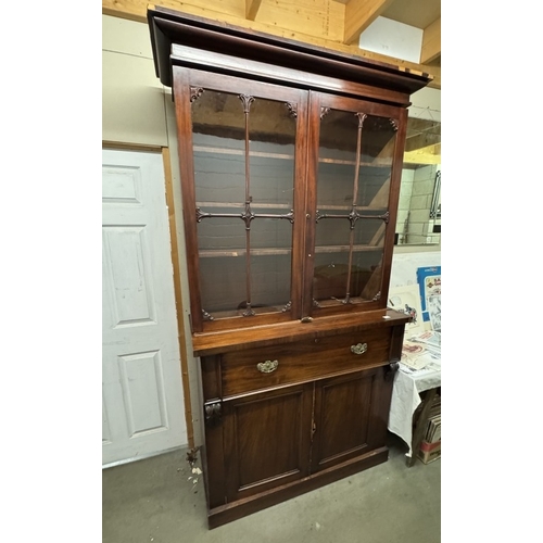 1730Z - A Victorian mahogany secretaire bookcase.