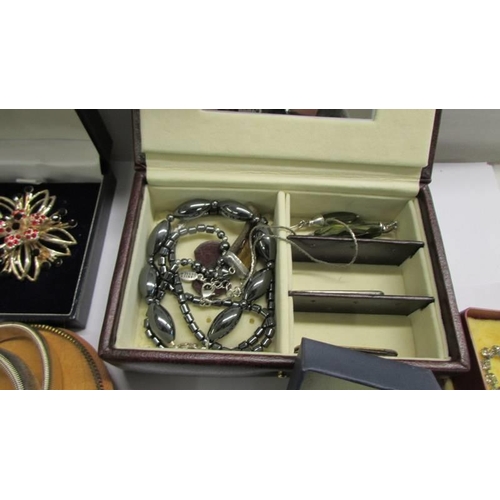 1116 - A mixed lot including silver ring, silver earrings, cameo pendant, cuff links and tie pins etc.,