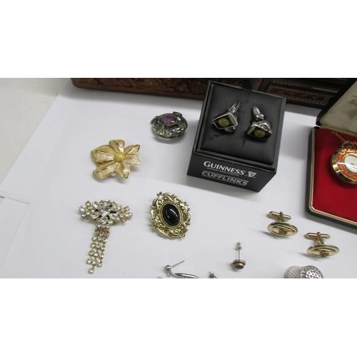 1117 - A mixed lot of costume jewellery, silver items, dress watches etc.,