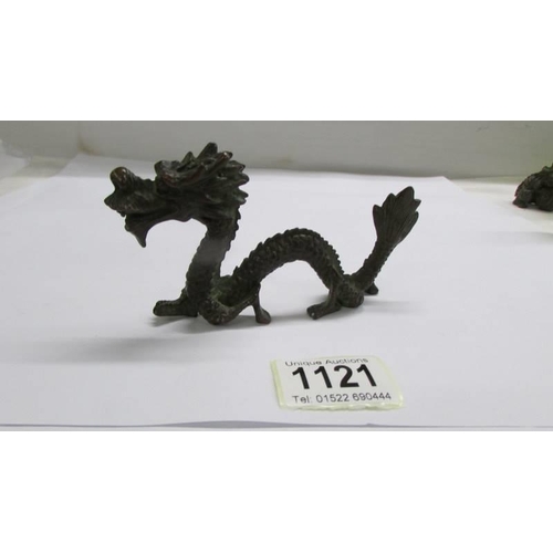 1121 - A Chinese bronze dragon.