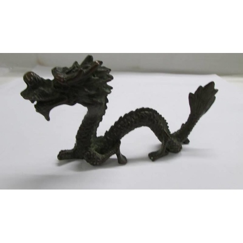 1121 - A Chinese bronze dragon.